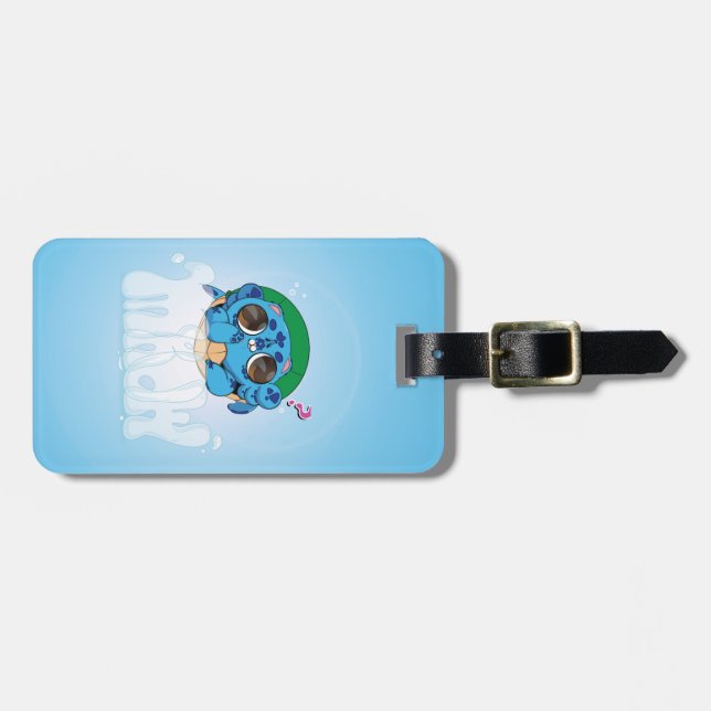 Turtlecat Graffiti Bubble's Mrow? Bagagebricka (Horisontell Framsida)