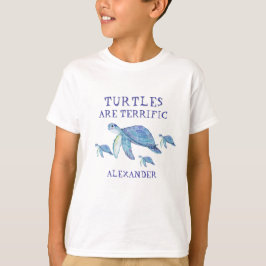 Turtles är en fruktansvärd barnsköldpadda med Namn T Shirt