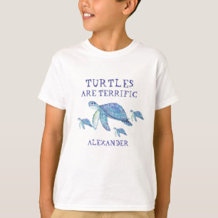 Turtles är en fruktansvärd barnsköldpadda med Namn T Shirt