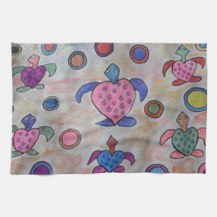 Turtles & Circles Tea Towel Kökshandduk