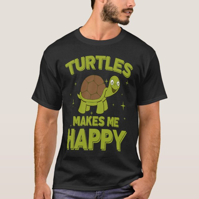 Turtles gör mig till sköldpaddsdjur i Vatten vid L T Shirt (Framsida)