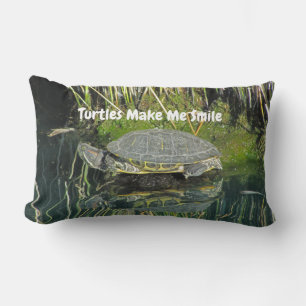 Turtles gör mig till Smile Vatten reflektion över Lumbarkudde