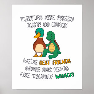 Turtles Grönt Ankor Quack Poster