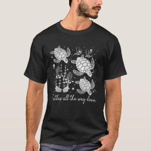 Turtles hela vägen ner Grafiksköldpadda Land Mu T Shirt