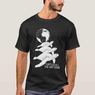 Turtles hela vägen ner i mångsidig filosofi t shirt