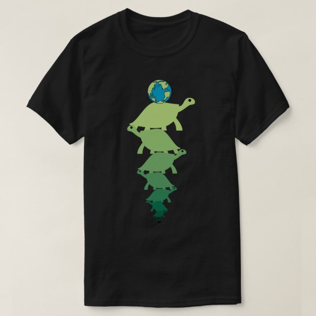 Turtles hela vägen ner i medvetandegörandet t shirt (Design framsida)