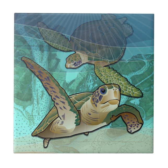 Turtles kust kakelplatta (Framsidan)