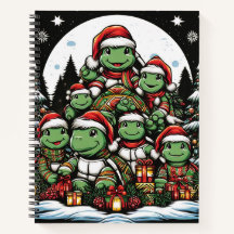 Turtle's lycklig med julklappar