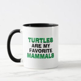 Turtles Mammals Coffee Cheese Biology Joke Funny Mugg