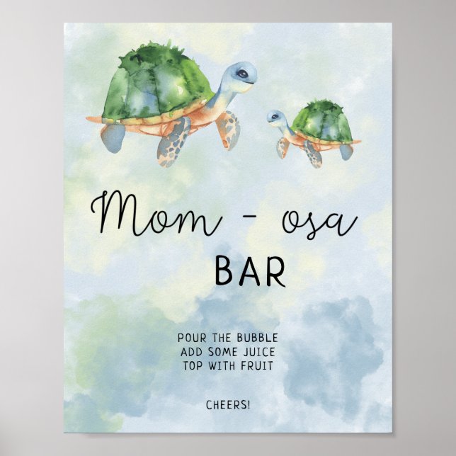 Turtles mom-osa bar / Mim-osa bar Affisch (Framsidan)