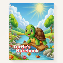 Turtle's Notebook – Söt skolanteckningsbok för bar