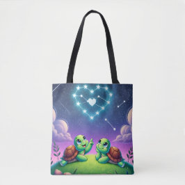 Turtles Stargazing Heart Tygkasse