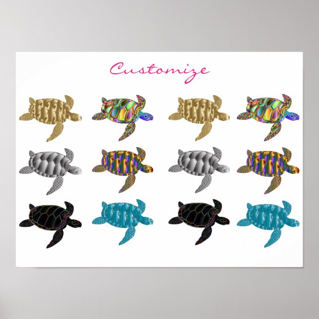 Turtles Thunder_Cove, flera färg Poster (Framsidan)