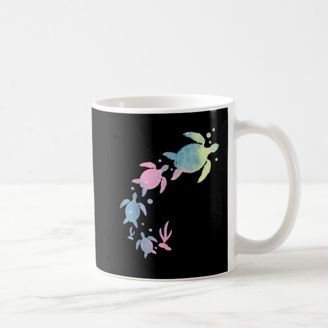 Turtles Tie Dye Cute Sea-Turtle Kaffemugg (Höger)