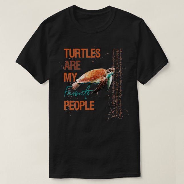 Turtles Turtles är Fantastisk Sea Turtle Ani T Shirt (Design framsida)