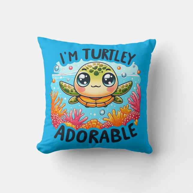 "Turtley Adsible" Kudde (Framsida)