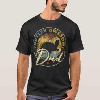 Turtley Awesome Pappa Rolig Sköldpadda Rolig Fars T Shirt