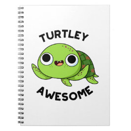 Turtley Awesome Roligt Sköldpadds Puns Anteckningsbok