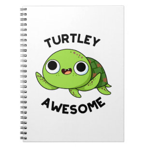 Turtley Awesome Roligt Sköldpadds Puns Anteckningsbok