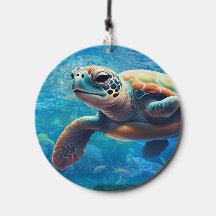 Turtley Chill - Sea Turtle Peacval Serenity