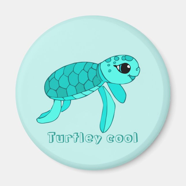 Turtley coola baby havssköldpadda magnet (Framsidan)