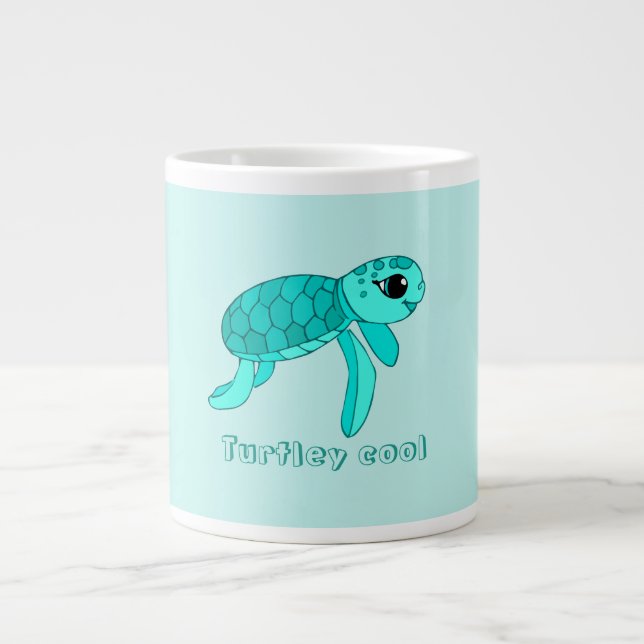 Turtley coola baby havssköldpaddan mugg jumbo mugg (Framsidan)