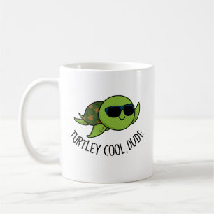 Turtley Coola Boy Funny Turtle Pun Kaffemugg