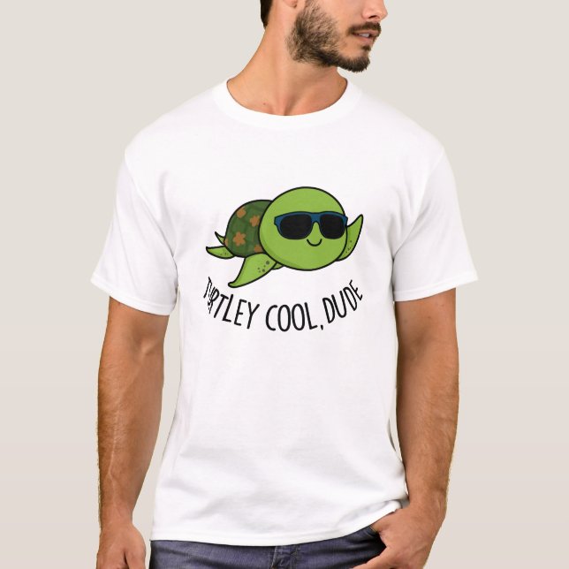 Turtley Coola Boy Funny Turtle Pun T Shirt (Framsida)