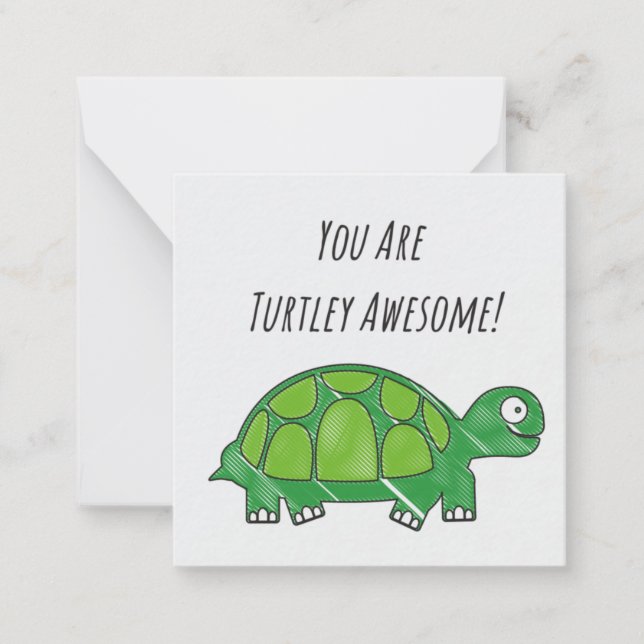 Turtley Fantastisk-anteckningskort Anteckningskort (Framsida)