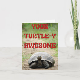 Turtley Fantastisk Birthday Önskemål för en Slow M Kort