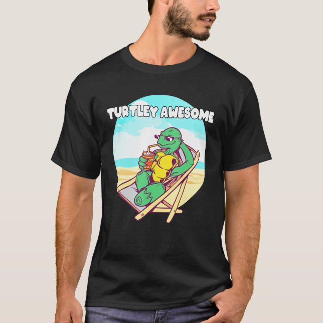 Turtley Fantastisk - Coola Turtle Ocean T Shirt (Framsida)