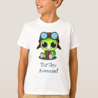 Turtley Fantastisk Cute Tecknad Turtle i Aviator H