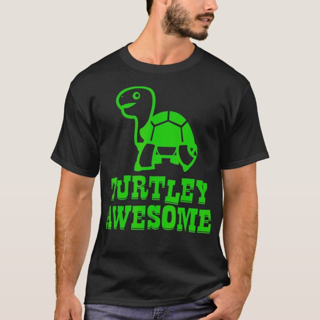TURTLEY FANTASTISK Funny Turtle Älskare Boys Girls T Shirt (Framsida)