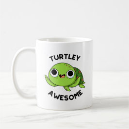Turtley Fantastisk Funny Turtle Pun Kaffemugg