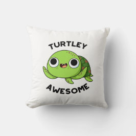 Turtley Fantastisk Funny Turtle Pun Kudde