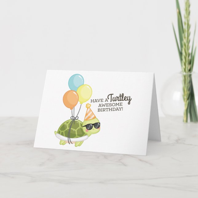 Turtley fantastiskfödelsedag kort (Framsida)