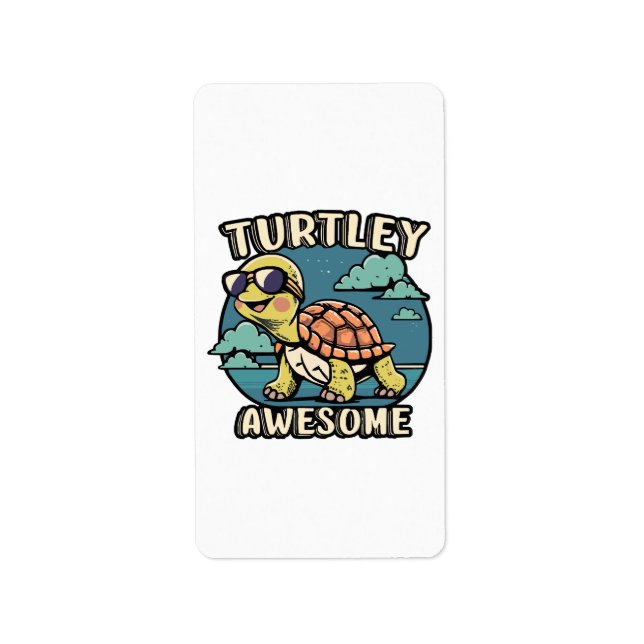 Turtley Härlig  Adressetikett (Framsidan)