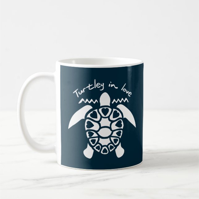 Turtley i Kärlek - sköldpadda Kaffemugg (Vänster)