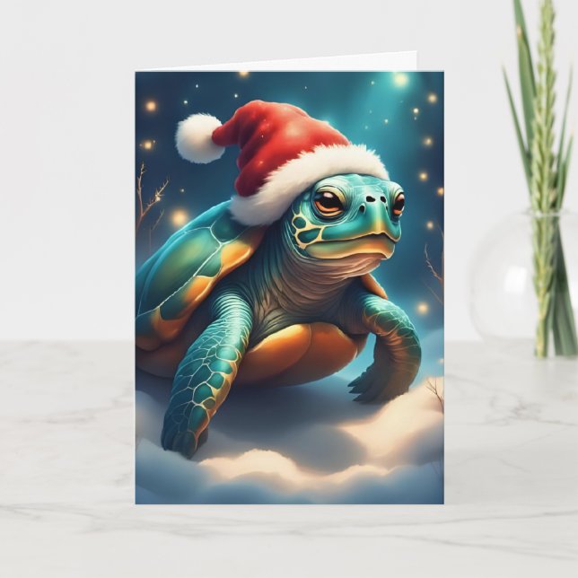 Turtley jul Cheer Kort (Framsida)