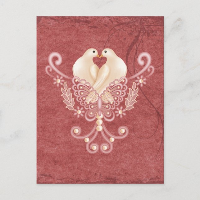 Turturduvor - Love Doves Vykort (Framsida)