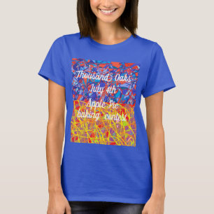 Tusand Oaks JUly 4 applepie tävling abstrakt art T Shirt
