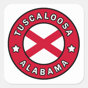 Tuscaloosa Alabama Fyrkantigt Klistermärke