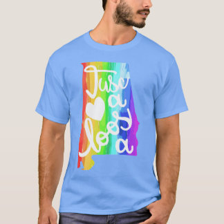 Tuscaloosa Alabama Karta Regnbåge T Shirt