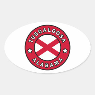 Tuscaloosa Alabama Ovalt Klistermärke