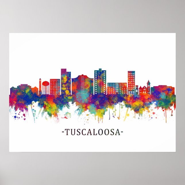 Tuscaloosa Alabama Skyline Poster (Framsidan)