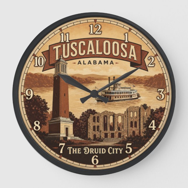 Tuscaloosa Alabama Stor Klocka (Framsida)