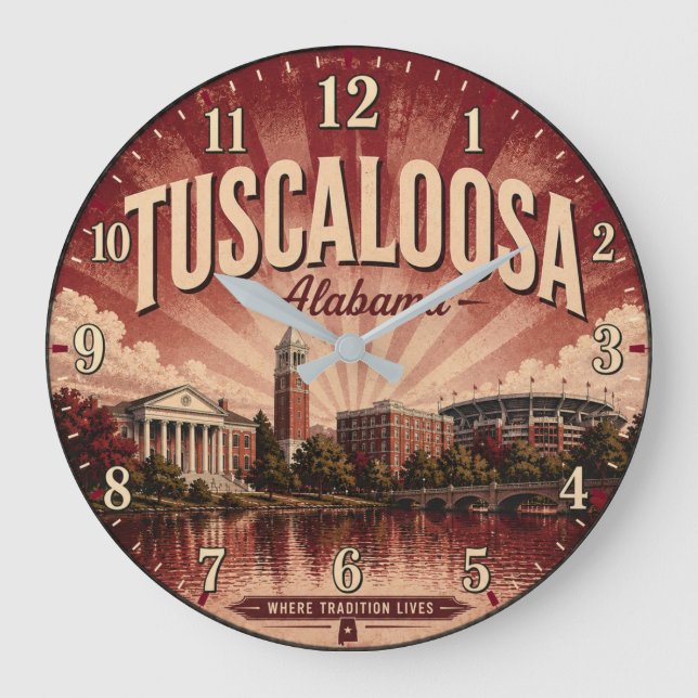 Tuscaloosa Alabama Stor Klocka (Framsida)