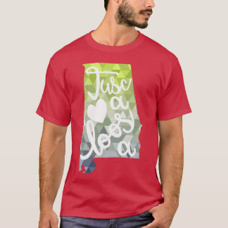 Tuscalosa Alabama Karta Grönt och Blue T Shirt