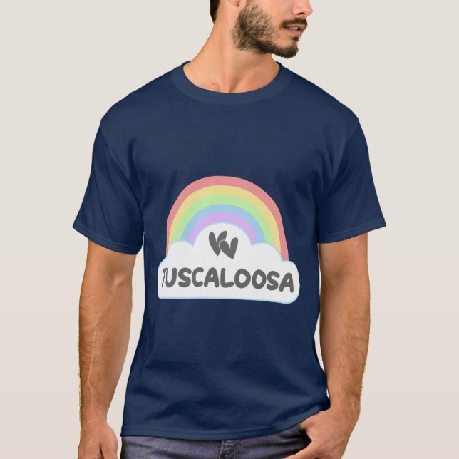 Tuscalosa Gay pride Rainbow LGBTQIA T Shirt (Framsida)