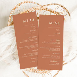 Tuscan Amber | Modern Minimal Bröllop Meny